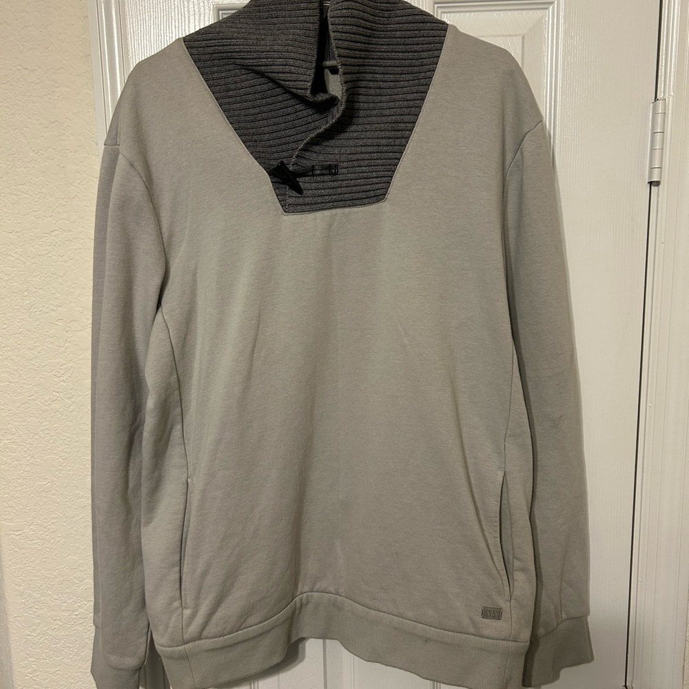 Armani Exchange Gray Turtleneck Sweater with Ribbed Collar - like new